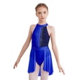thumbnail image 1 of Runhomal Robe de Danse Ballet Sans Manches pour Filles Enfants, Robe de Patinage Artistique, Justaucorps de Gymnastique, Ballerine, Bleu 10, 1 of 6