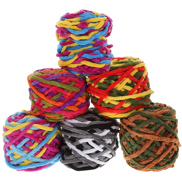 Shisuyan Fil à Crocheter pour Foulard Couleur Assortie 6 Rouleaux 4.7x4.3x4.3in