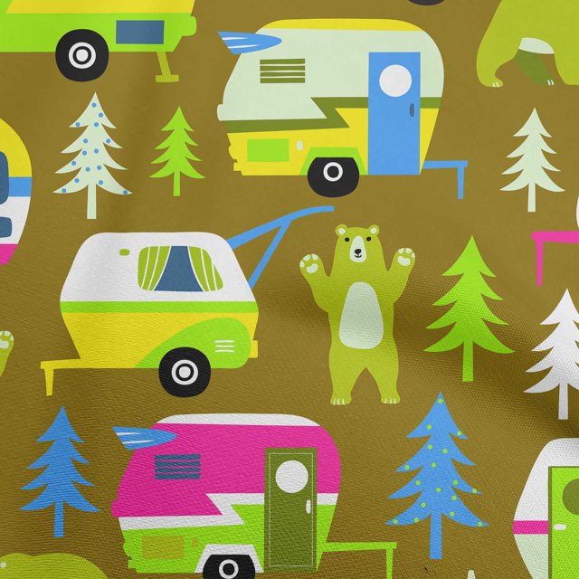 oneOone Tissu en Viscose Chiffon Moutarde Foncé Matériel de Robe de Camping Randonnée Tissu Imprimé au Mètre 42 Pouces de Large