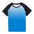 thumbnail image 2 of Plebaso T-Shirts de Mode pour Enfants Unisexe T-Shirts à Dégradé Col Rond Garçons Filles T-Shirts d'Été Hauts, 2 of 7