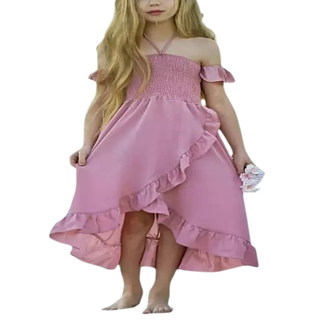 Robes Maman et Moi à Imprimé Floral, Épaules Dénudées, Combishort à Bretelles à Volants, Robe Midi de Plage