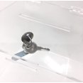thumbnail image 4 of 8"W x 8"H Locking Ballot Box Suggestion Comment Qty 1 Raffle Contest Bin Secure Clear Slotted Hinged by Marketing Holders, 4 of 4
