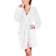 thumbnail image 2 of EQWLJWE Fleece Spa Robes for Women Plus Hooded Fleece Robe Short Plush Robes for Womens with Hood Soft Warm Spa Bathrobe Robes for Women Plush with Hood, 2 of 8