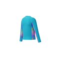 thumbnail image 3 of Speedo Girl's UV Protection Printed Splice UV Protection Swim Shirt Short Sleeve Rashguard - Scuba Blue, Size M, 3 of 4