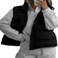 thumbnail image 1 of Gilet Matelassé pour Femmes avec Capuche Sans Manches à Fermeture Éclair, 1 of 4