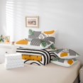 thumbnail image 4 of YST Modern 7-Piece Abstract Art Comforter Set, Orange Black White Geometric Bedding, Full Size, 4 of 4