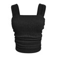 thumbnail image 1 of AherBiu Débardeurs Courts pour Femmes 2024 Tendance Été Ajusté Camisole Col Carré Sans Manches, 1 of 3