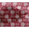 thumbnail image 4 of oneOone Viscose Chiffon Fabric Check Kasuri Printed Fabric 1 Yard 42 Inch Wide, 4 of 4