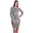 thumbnail image 2 of Moomaya Womens Full Sleeve Printed Midi Length Printed Bodycon Dress, 2 of 6