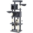 thumbnail image 1 of PawHut 69" Cat Tree, Cat Tower with 2 Condos, Dark Grey, 1 of 10