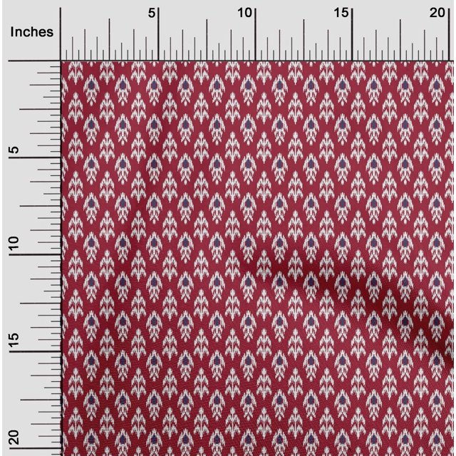 oneOone Cotton Poplin Fabric Ethnic Ikat Print Sewing Fabric BTY 42 Inch Wide