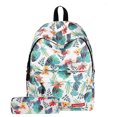 thumbnail image 1 of Shoulder Backpack Fashion Leaf Pattern Printed School Daypack with Pencil Bag, 1 of 2