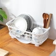 thumbnail image 4 of Dish Drying Rack Dish Drainer Small Dish Drying Rack Dish Strainer Dish Racks For Kitchen Counter Dish Drying Rack Fast Drainage Detachable Base Drainboard Design Strong Plastic, 4 of 5