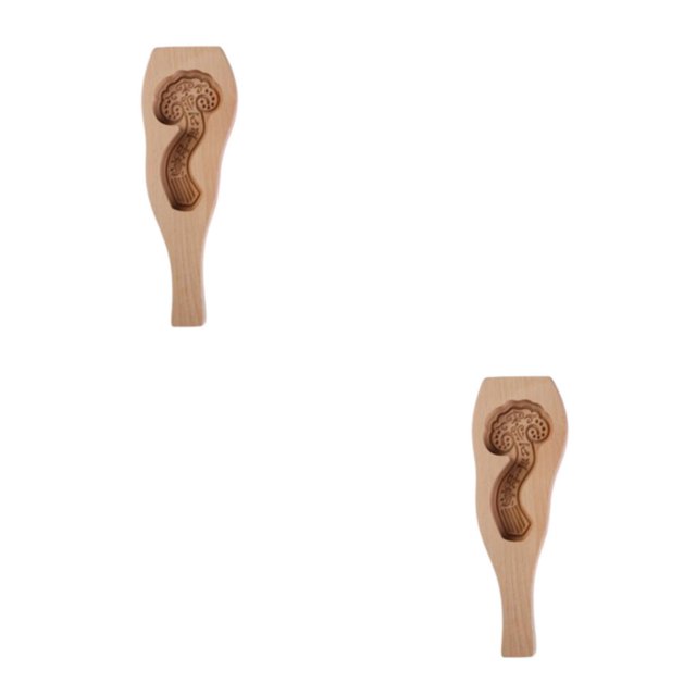 kurtrusly Mooncake Cake Moule à Bois Chocolat Biscuit Cookie Moule Réutilisable Outil de Cuisson Lavable Gadget Cuisine Ustensiles de Cuisine Type 12 2Set