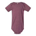 thumbnail image 1 of Bella Canvas Baby Jersey One Piece, 18-24, Heather Maroon, 1 of 1