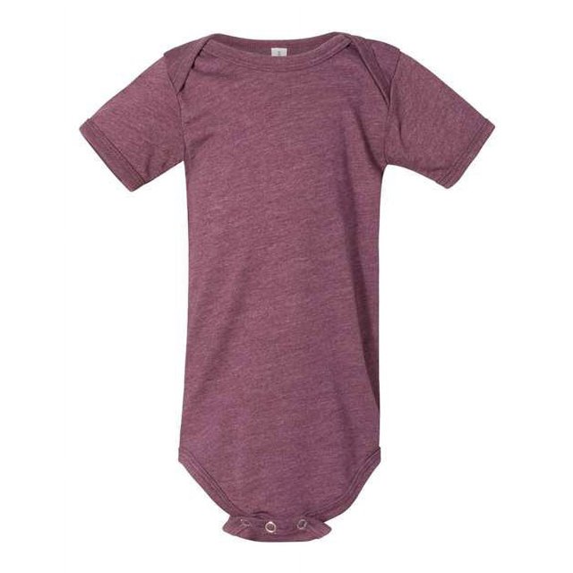 Bella Canvas Baby Jersey One Piece, 18-24, Heather Maroon