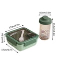 thumbnail image 3 of Portable Plastic Partition Integrated Lunch Box, Multi-functional Light Food Bento Box, 3 of 3