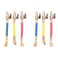thumbnail image 1 of Ensemble de 6 Pcs R134A R410A R22 R12 Jauge de Collecteur 800 Psi Tuyau de Chargement Réfrigération A/C avec Valve à Bille, 1 of 5
