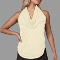 thumbnail image 2 of Liquidation! Hauts Grande Taille pour Femmes, Blouse à Manches Courtes d'Été pour Femmes, Haut d'Été Sans Manches Décontracté à Col Suspendu, 2 of 5