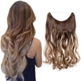 thumbnail image 1 of 20” Invisible Wire Hair Extensions Miracle Secret Fish Line Hairpieces Silky Straight Synthetic hair, 1 of 4