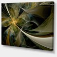 thumbnail image 2 of Grande Fleur Fractale en Or et Argent - Impression Artistique sur Toile Florale, 2 of 3