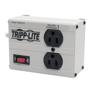 Tripp Lite ISOBAR2-6 Isobar 2 Outlet Heavy Duty Power Strip Surge Protector, 1410 Joules, 6ft Cord, Flat Plug, Metal Power Strip, Industrial Garage W