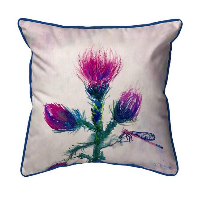 Betsy Drake SN082 Petit Oreiller d'Intérieur et d'Extérieur de Chardon de 12 x 12 Po