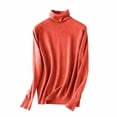 thumbnail image 1 of BLVB Chandails à Col Roulé à Manches Longues pour Femmes sous-Vêtements Thermiques Couche de Base Automne Hiver Chandails à Enfiler, 1 of 7