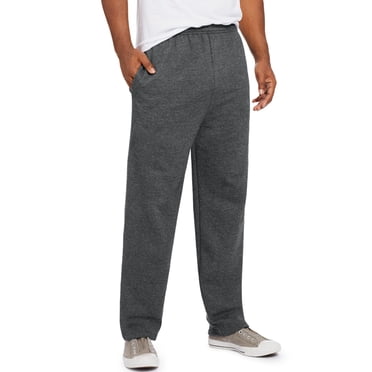 Hanes Mens Comfort Soft Eco Smart Fleece Sweatpants, L, Charcoal Heather