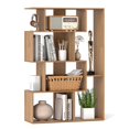 thumbnail image 1 of Costway 47" Open-back Geometric Bookshelf Home 6-Cube Large Bookcase with Anti-tip Kits Natural, 1 of 9