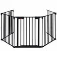 thumbnail image 1 of Costway Clôture de Foyer, Clôture de Sécurité, Grille de Foyer, BBQ, Grille de Feu en Métal, pour Animaux, Noir, 1 of 10