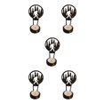 thumbnail image 3 of Transemion Stainless Steel Classic Pattern Candle Holders With Vivid Images For Halloween Decor Spooky K 5Set, 3 of 6