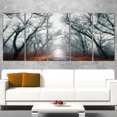 thumbnail image 1 of Tableau à toile imprimée Design Art Paysage photographique Rue dans forêt mystique, 1 of 2