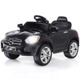 thumbnail image 1 of Costway 6V Kids Ride On Car RC Remote Control Battery Powered w/ LED Lights MP3 Black, 1 of 10