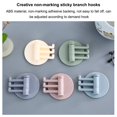 thumbnail image 3 of 5/10pcs Hook Self-adhesive Hanger Hanging Rack Wall-mounted Storage Hoooks Rotating Double-hook Decors Holder Household, 3 of 9