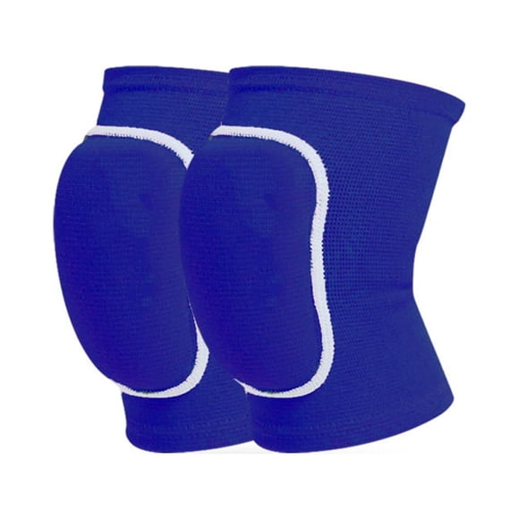 tssuouriy 2pcs Polyester Dance Knee Pads - Skin-friendly Impact Resistance Extra Thick Filling Volleyball Blue S 1Set