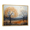 thumbnail image 2 of Designart Large Tree Gold framed wall art, Orange Tree Autumn Collage Acrylic I , Trees framed wall art decor, Orange Traditional Gold framed wall art, 32x16 inches Gold Frame, 2 of 5
