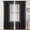 Black#3, variant on Sheer Solid Color Curtains - 106" x 84" Semi-Transparent Polyester Gauze Panels, Black/White/Gray/Pink/Navy, Rod Pocket Design for Living Room & Bedroom