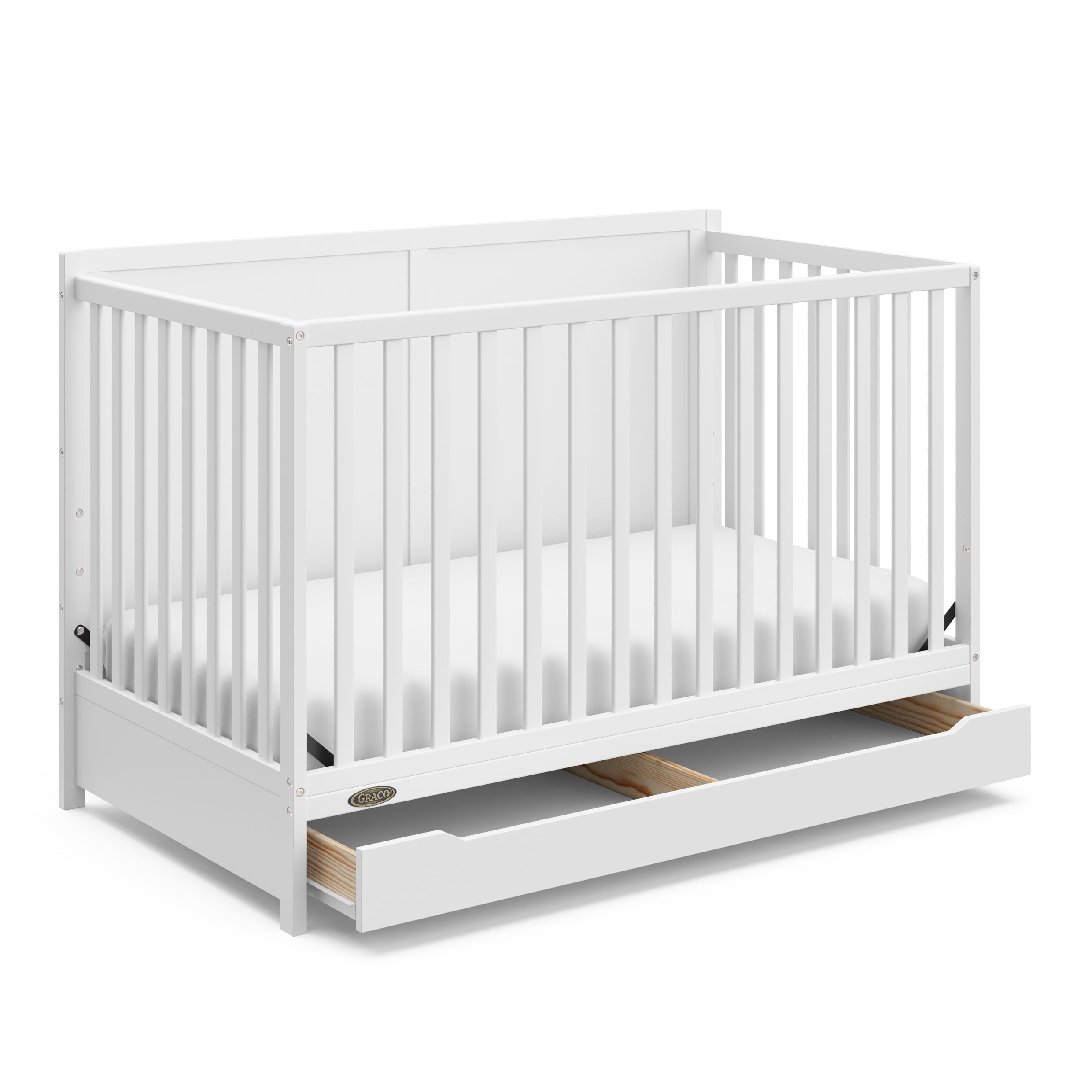 Graco Melrose 5-in-1 Convertible Baby Crib with Drawer, White