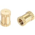 thumbnail image 4 of Wekity M2.5x3.8mm Female Thread Knurled Nuts,100PCS Hx5mm OD Brass Threaded Insert Embedment Nuts Hydraulic Welded Joint Injection Molding Assortment Kit for 3D Printing Injection Molding-0621, 4 of 5