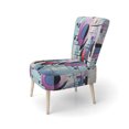 thumbnail image 3 of Designart « Illusions Spatiales Violet Suprématisme » Fauteuil d'Appoint Rembourré Abstrait Multicolore - Fauteuil Moderne pour Salon, 3 of 7