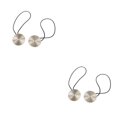 thumbnail image 2 of yingyy 1/2/3/5 2 Pieces Curtain Tieback Round Polyester Replacement Simple Style Household Kitchen Sunshade Drape Fixing Fastener Silver 2PCS, 2 of 6