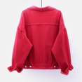 thumbnail image 4 of jsaierl Women Spring And Autumn Coats Warm Solid Long Sleeve Denim Jacket Outerwear, 4 of 4