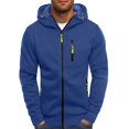 thumbnail image 1 of MesaSe Mens Hooded Sweater Coat With Solid Color Zipper Pocket In Autumn And Winter, 1 of 5