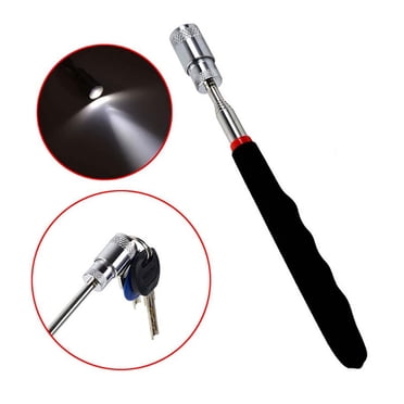 Magnetic Telescopic Pick-up Tool, Magnetic Pick-up Tool With LED Flashlight 19.5 To 81 Cm Telescopic Magnet Rod