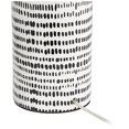 thumbnail image 4 of Pacific Coast Lighting Lampe de Table en Céramique à Rayures 27 Pouces en Blanc, 4 of 4
