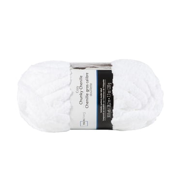 MAINSTAYS White Chunky Chenille Yarn