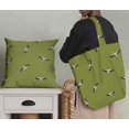 thumbnail image 5 of Soimoi Green Modal Satin Fabric Flying Stork Bird Decor Fabric Printed Yard 42 Inch Wide, 5 of 5