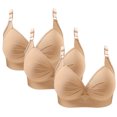thumbnail image 2 of Timegard 3pc Bras for Women No Underwire Plus Size Adjustable Strap Ruched Comfort Everyday Bralette, 2 of 7