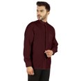 thumbnail image 3 of Bestman Solid Button-Down Shirt For Mens Chinese Collar Front Placket Formal Shirts, 3 of 7